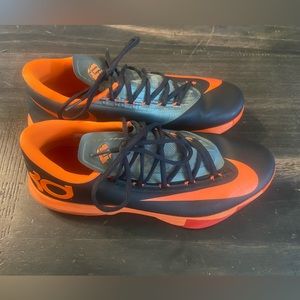 Nike KD 6 Neutral Tennis Shoes 599424-001 Men’s Size 10.5 Orange & Blue